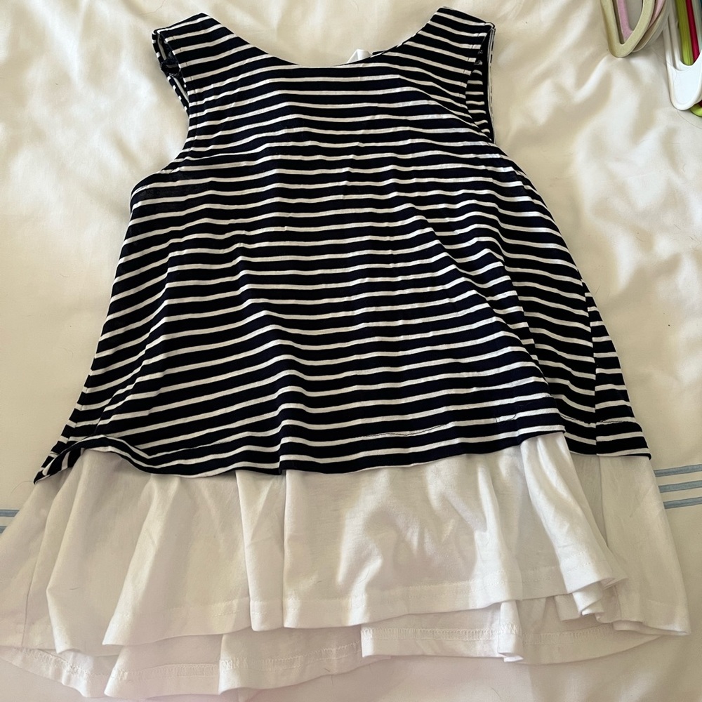 Navy and white stripe Boutique Top Size Small